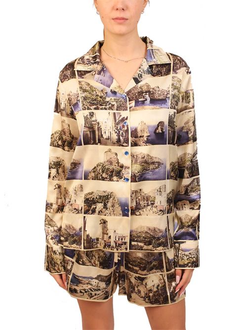Camicia cartoline di Capri Laboratorio Capri | BLUSACARTOLINE
